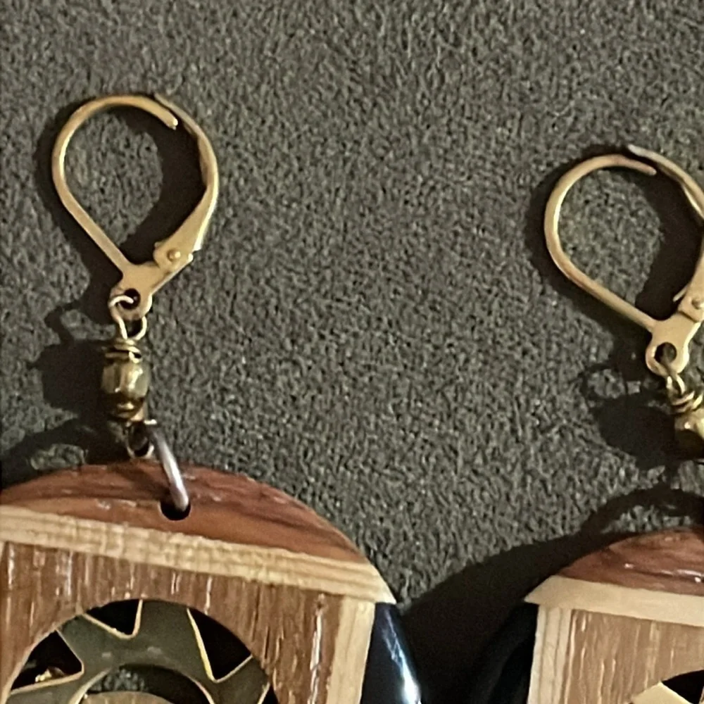 Vintage cat Face Earrings Set